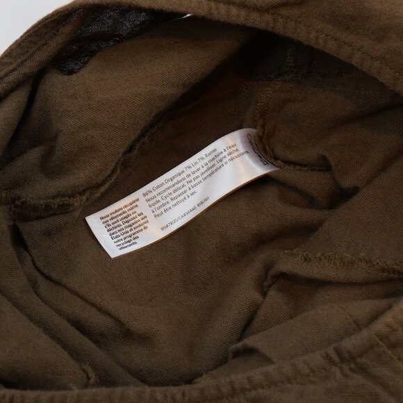 Eileen Fisher System Organic Cotton Crepe Jumpsuit Olive Green - Size Medium - Picture 4 of 6